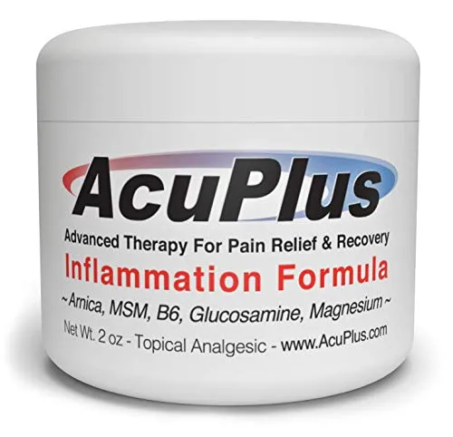 AcuPlus Pain Relief Cream - Advanced Fast Acting, Long Lasting & Powerful Topical Pain Relief from Bursitis, Arthritis, Tendonitis, Joint Pain, Knee Pain, Back Pain and Muscle Ache (2 Ounces)