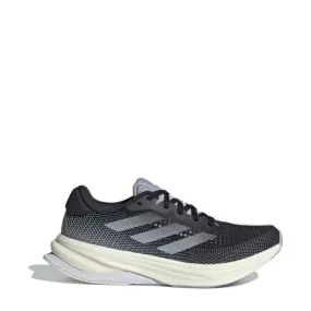 Adidas Women's Supernova Solution Sneaker in Core Black/Halo Silver/Dash Grey