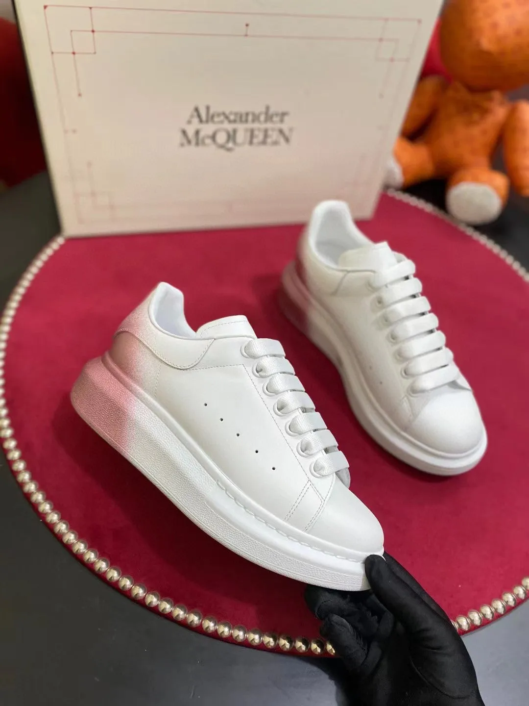 Alexander McQueen Oversized Sneaker White/Red For Men