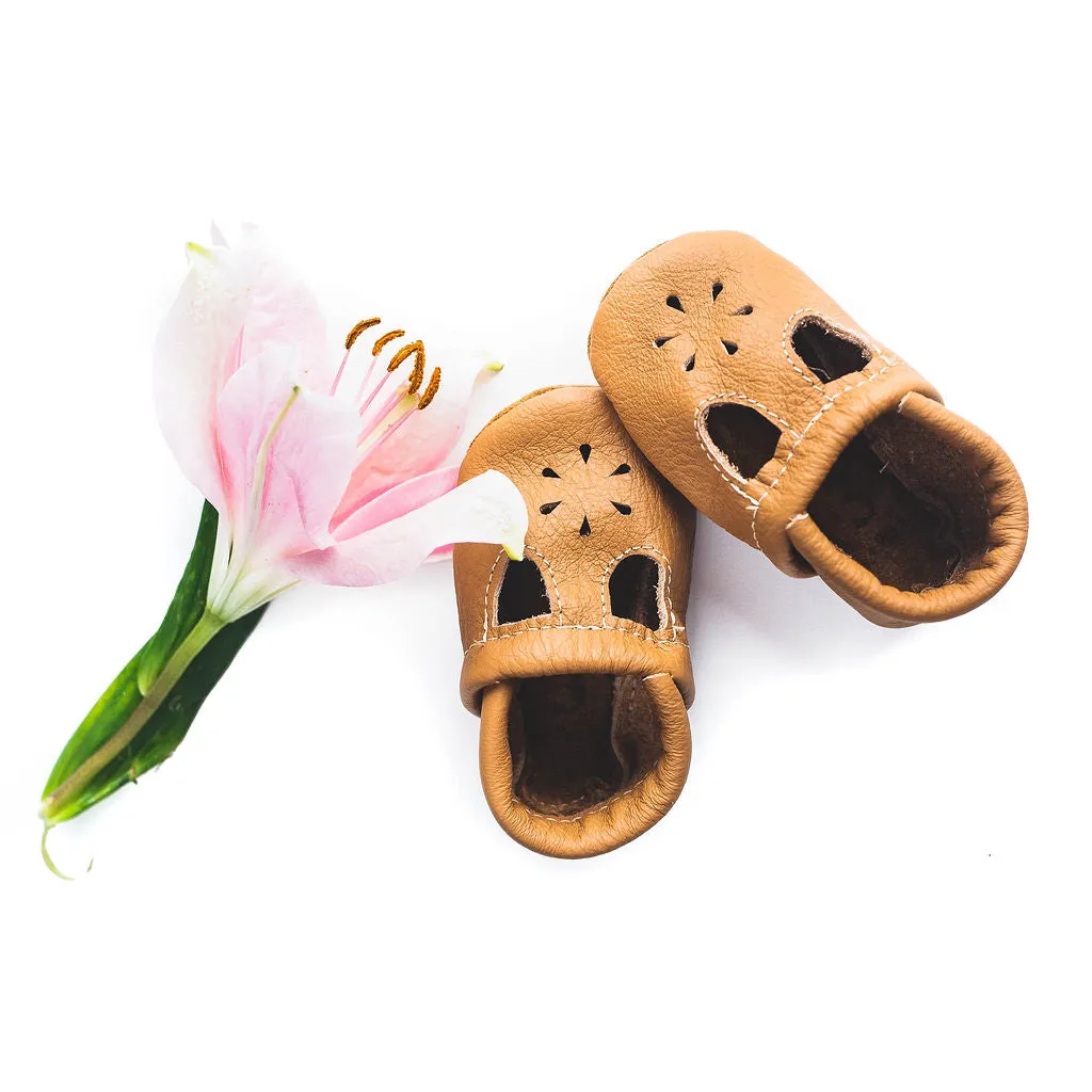 Camel Tan T-Strap Shoes Baby and Toddler