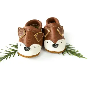 Chestnut Fox// Cute Critters Leather Shoes Baby and Toddler