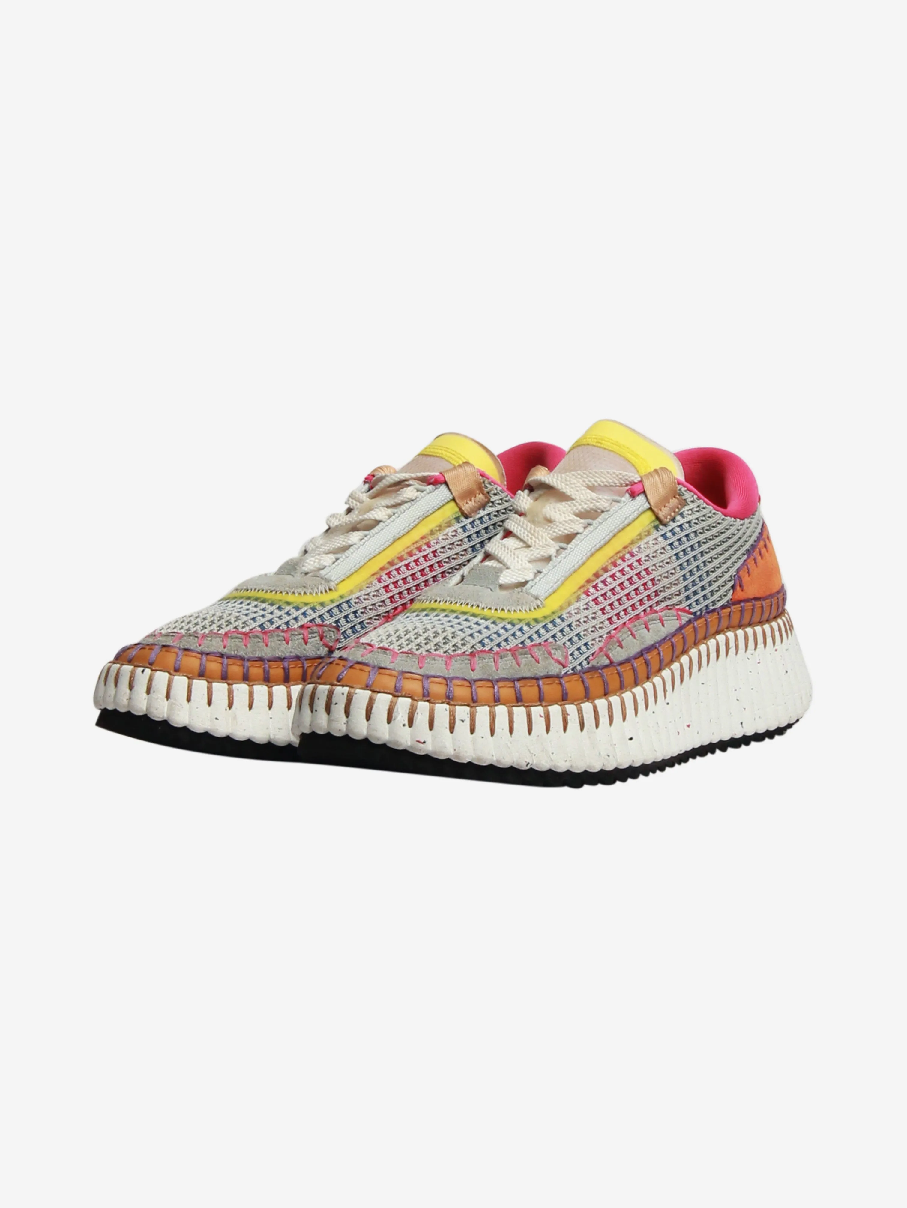 Chloe Multi Nama fabric sneakers - size EU 39 (UK 6)