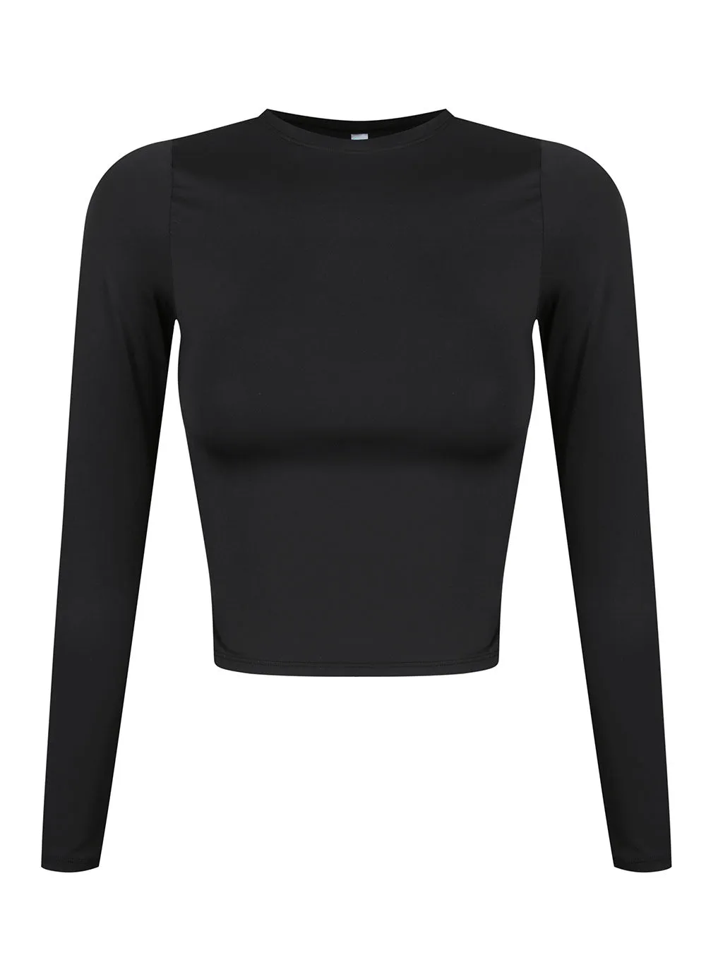 Crop Rashguard Black