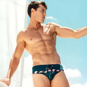 Flamingo Print Swim Briefs