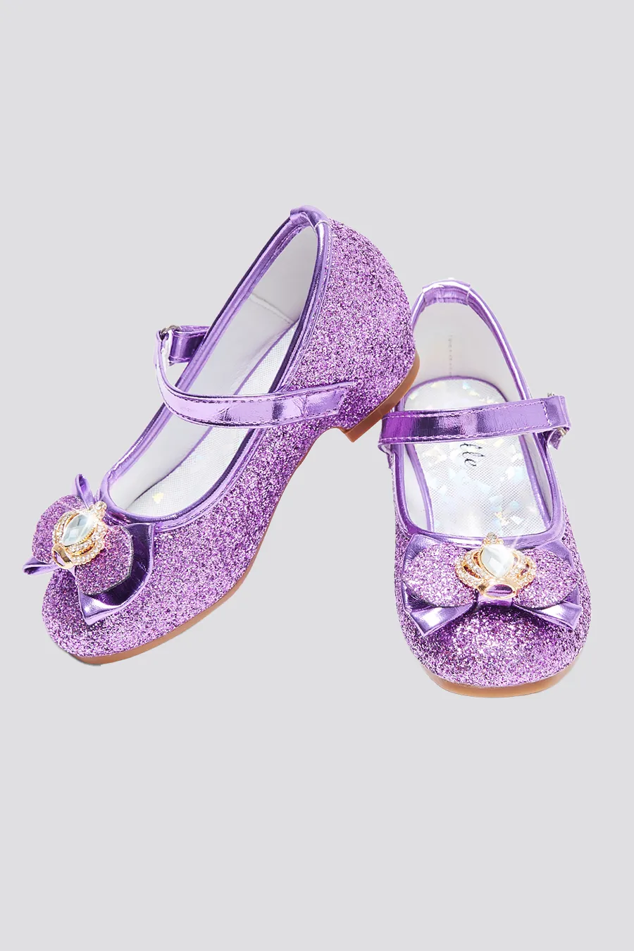 Girls Crown Glitter Mary Jane Dress Shoes