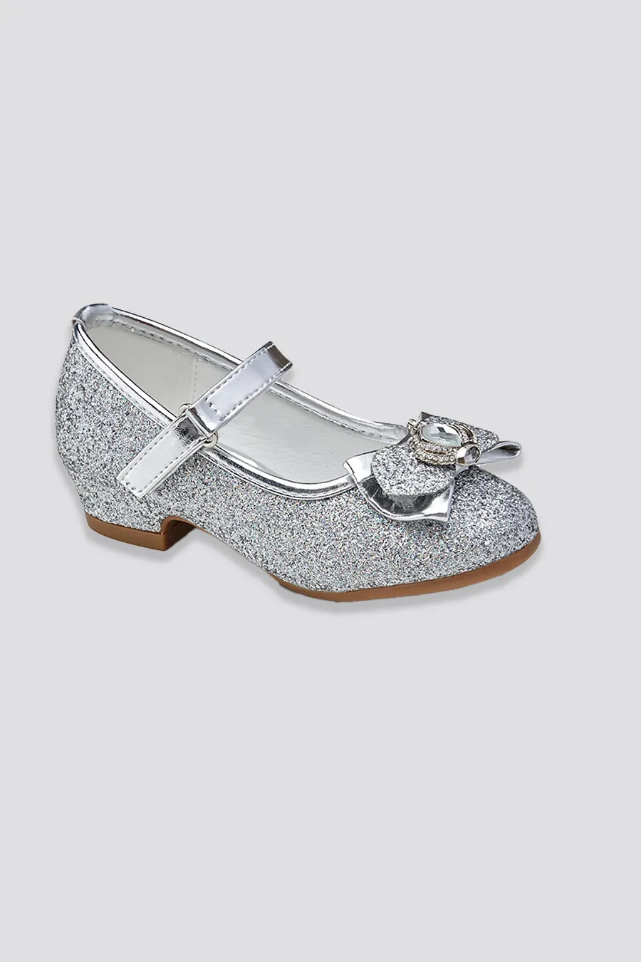 Girls Crown Glitter Mary Jane Dress Shoes