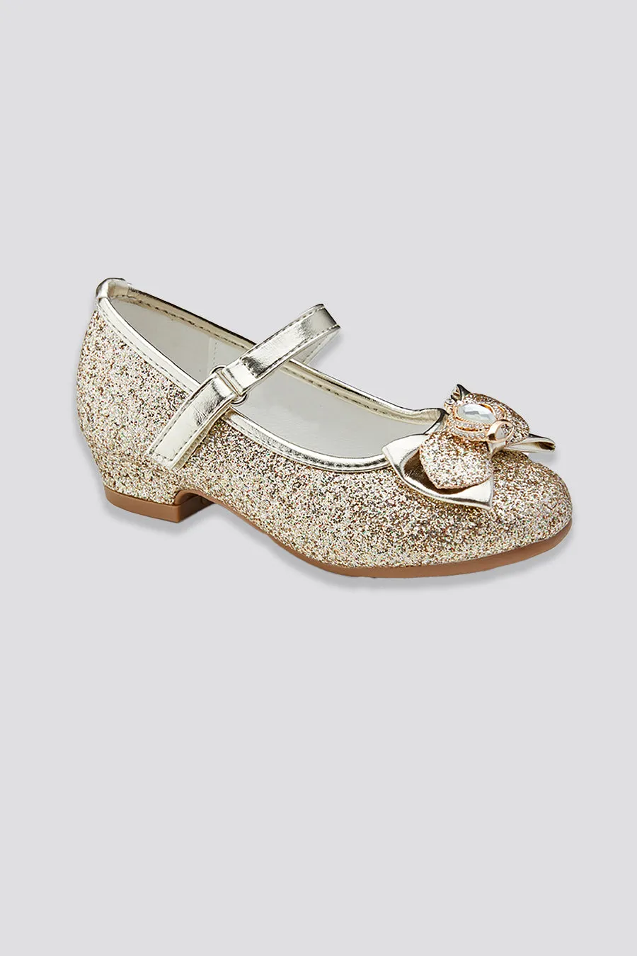 Girls Crown Glitter Mary Jane Dress Shoes