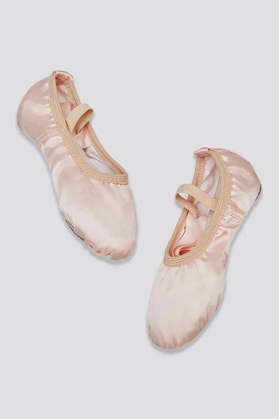 Girl's Satin Ballet Shoes with Ribbon