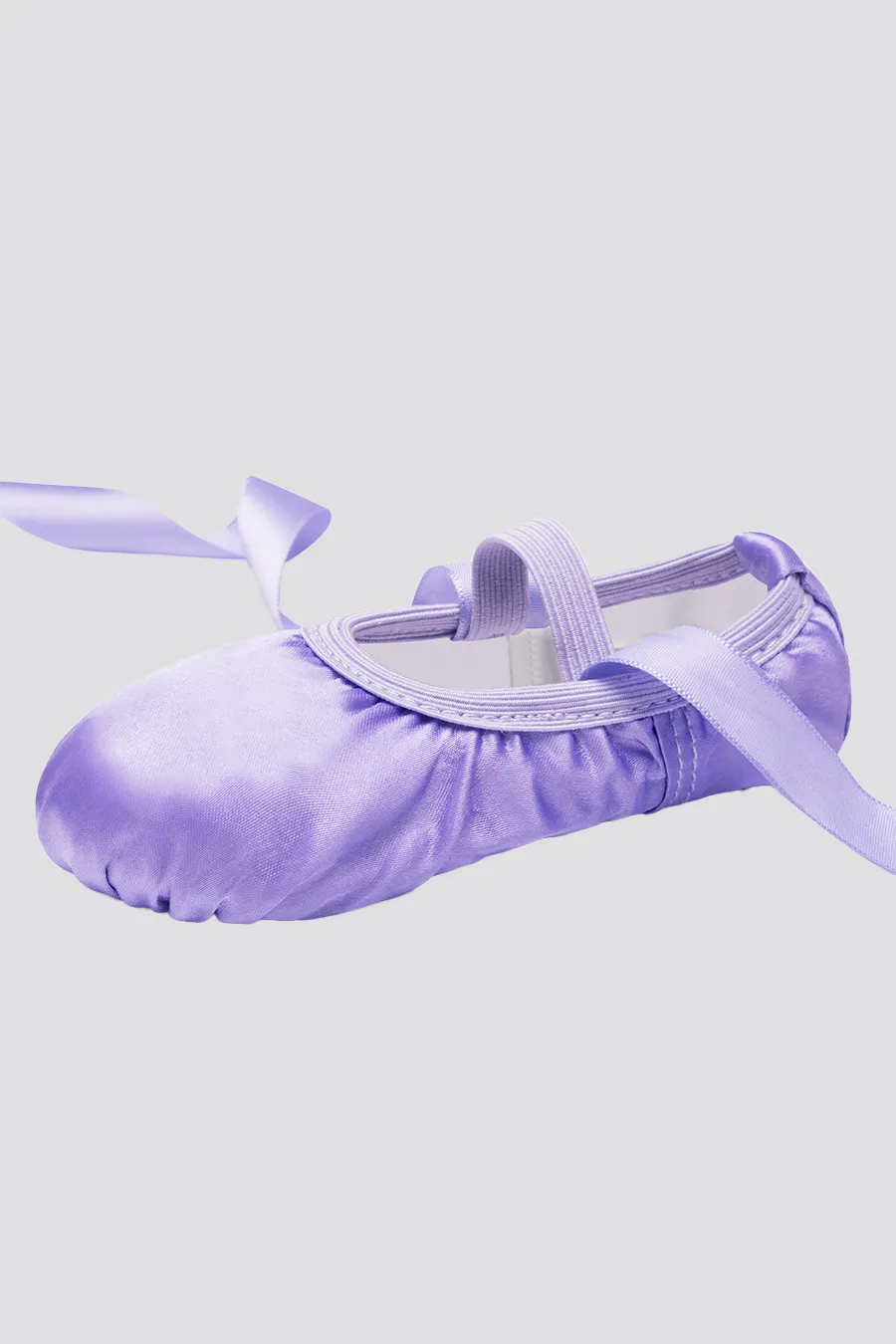 Girl's Satin Ballet Shoes with Ribbon