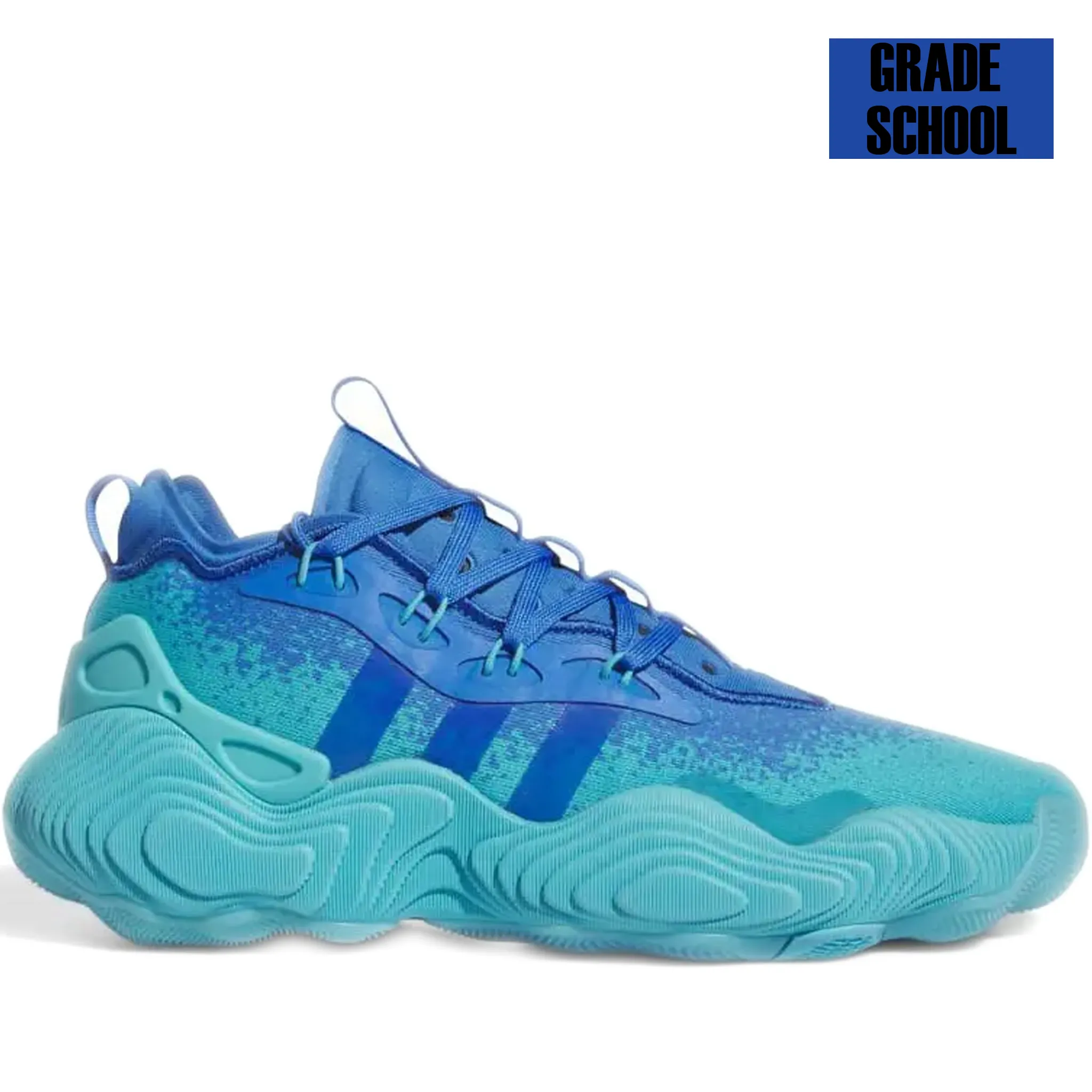 Grade School Adidas Trae Young 3 Basketball Shoes - Bright Blue