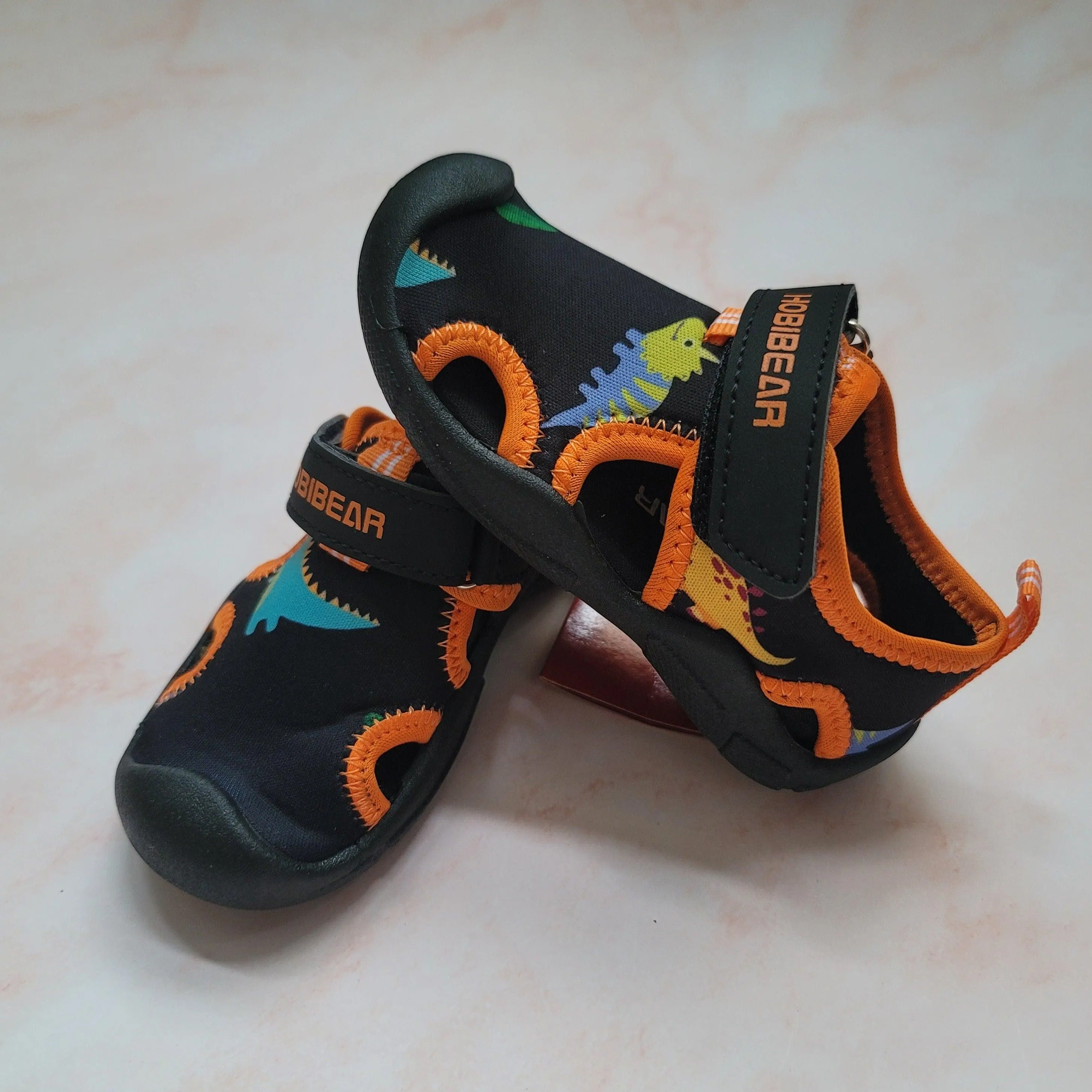 Hobibear Swim Sandals Orange Dino