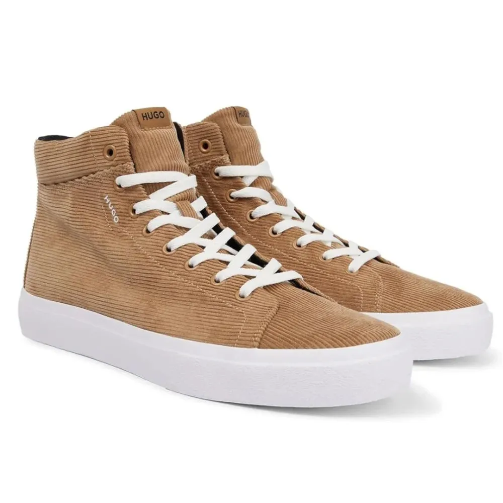 HUGO BOSS Dyer High-Top Corduroy Trainers Men 50480711-TAN