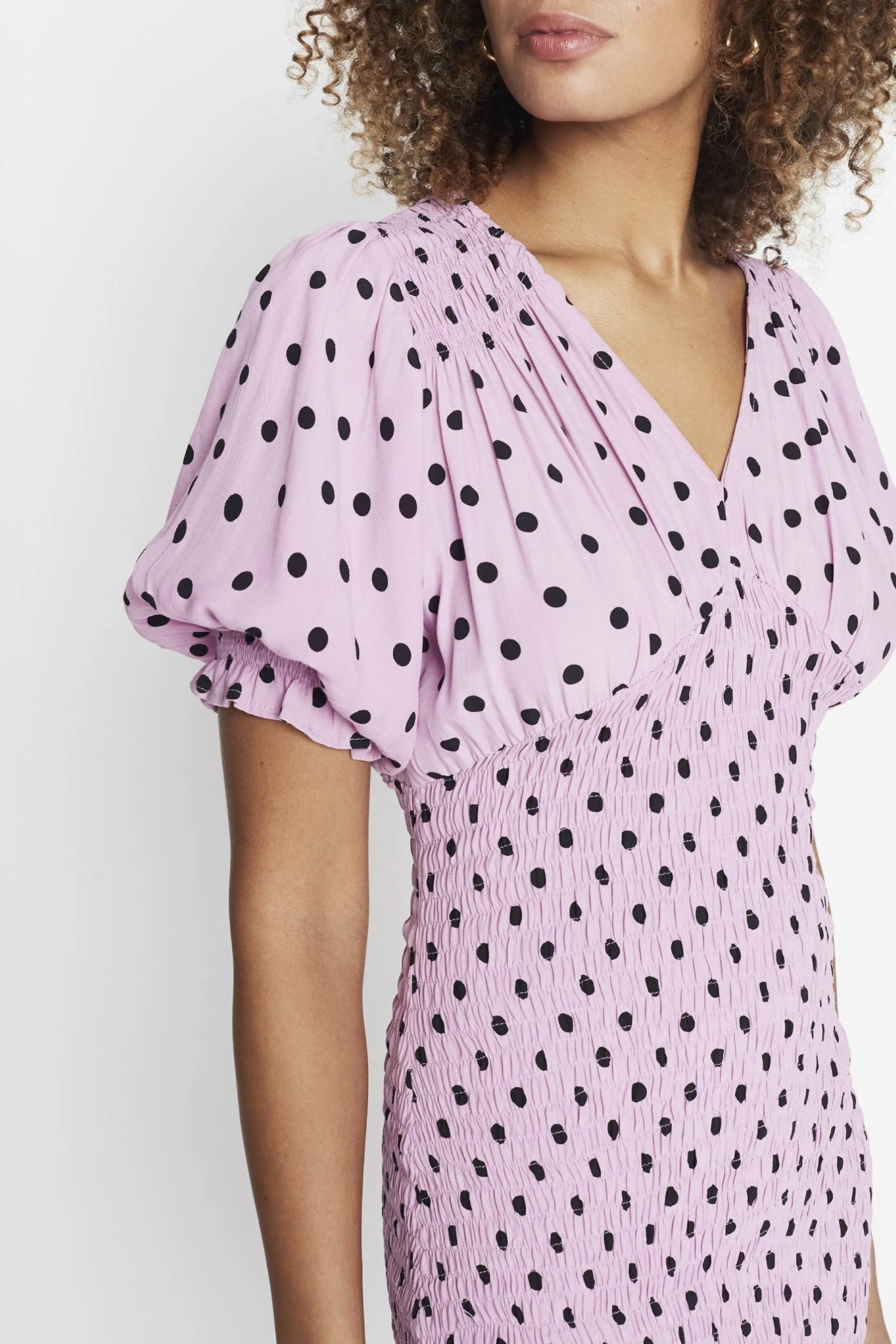 Lilac Sylve Dot Margherita Mini Dress