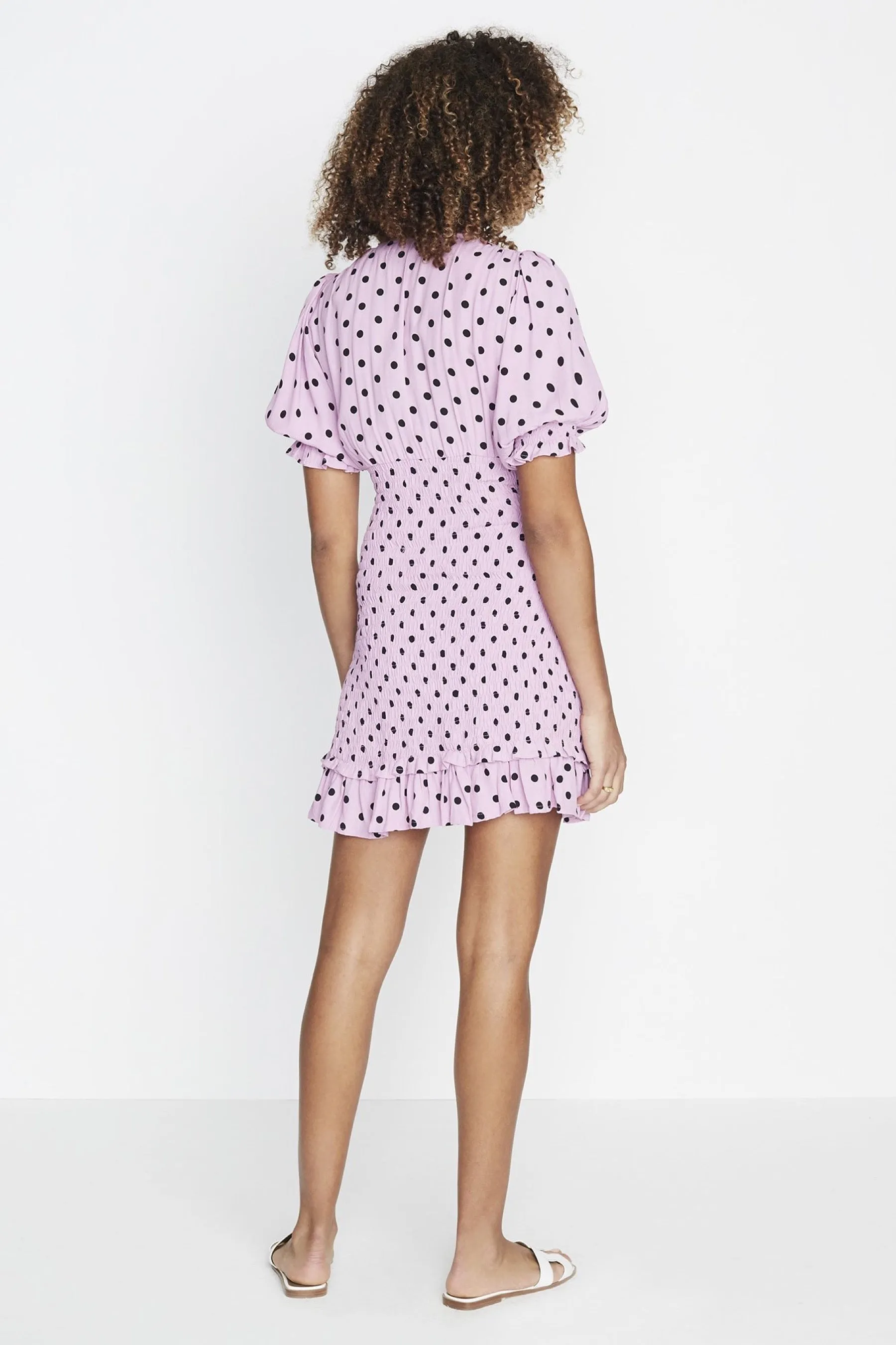 Lilac Sylve Dot Margherita Mini Dress