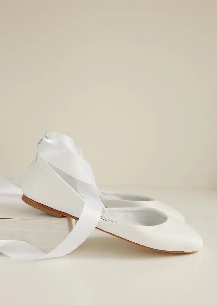 LUNA BALLET FLATS – LILLY WHITE