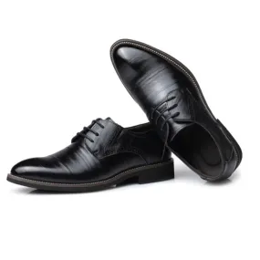 Men's Classic Vegan Leather Oxford Shoes with Lace-Up Closure | Eco-Friendly Materials for All Seasons