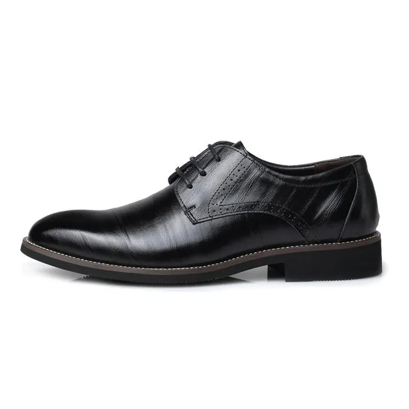 Men's Classic Vegan Leather Oxford Shoes with Lace-Up Closure | Eco-Friendly Materials for All Seasons