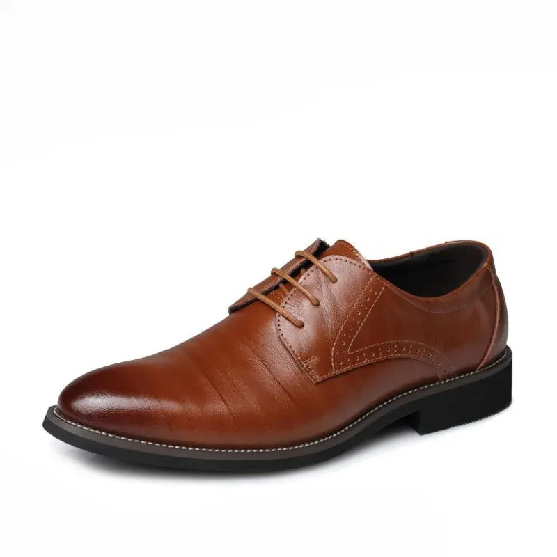 Men's Classic Vegan Leather Oxford Shoes with Lace-Up Closure | Eco-Friendly Materials for All Seasons