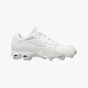 Mizuno Finch Elite 5 TPU Moulded Adult Baseball/Softball Cleat - White/White