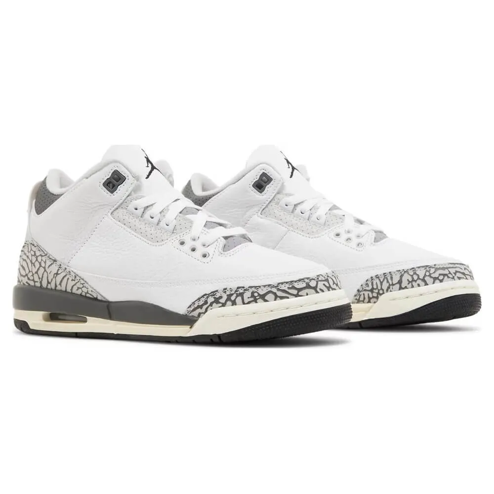 Nike Air Jordan 3 Retro GS Hide N' Sneak, White/Grey