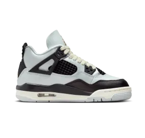 Nike Kids' Air Jordan 4 Retro Gs Shoes - Pure Platinum / Metallic Gold / Black / Sail