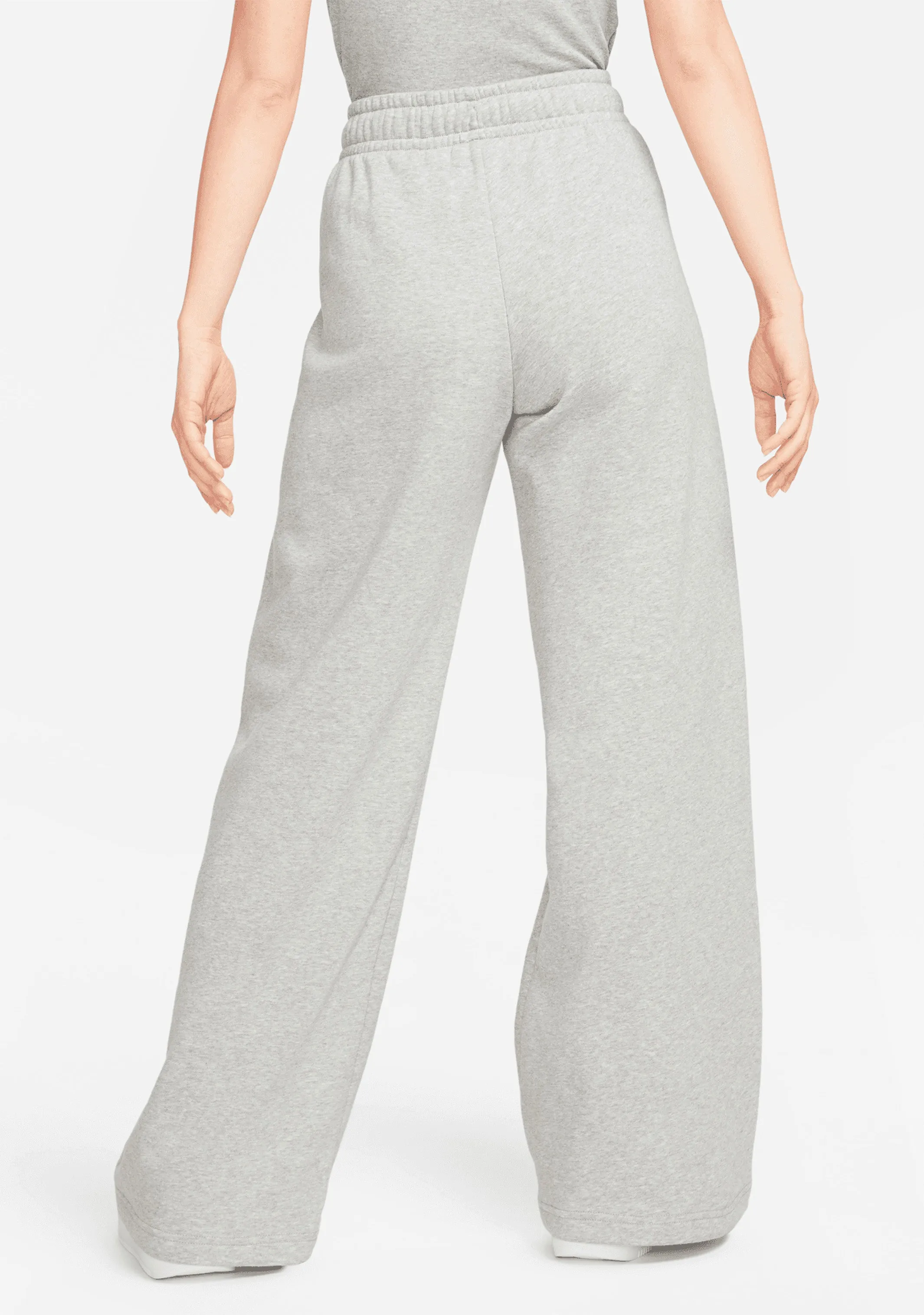 Nike Women's Mid-Rise Wide-Leg Fleece Sweatpants Grey <br> FB2727-063