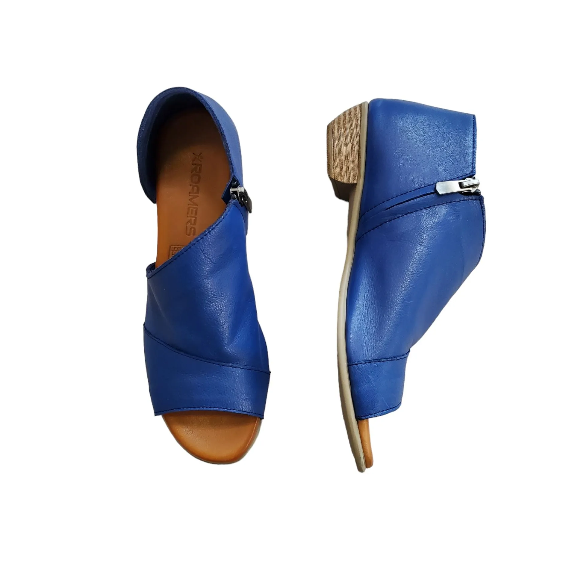 OPEN TOE SIDE DESIGN BLUE SANDAL