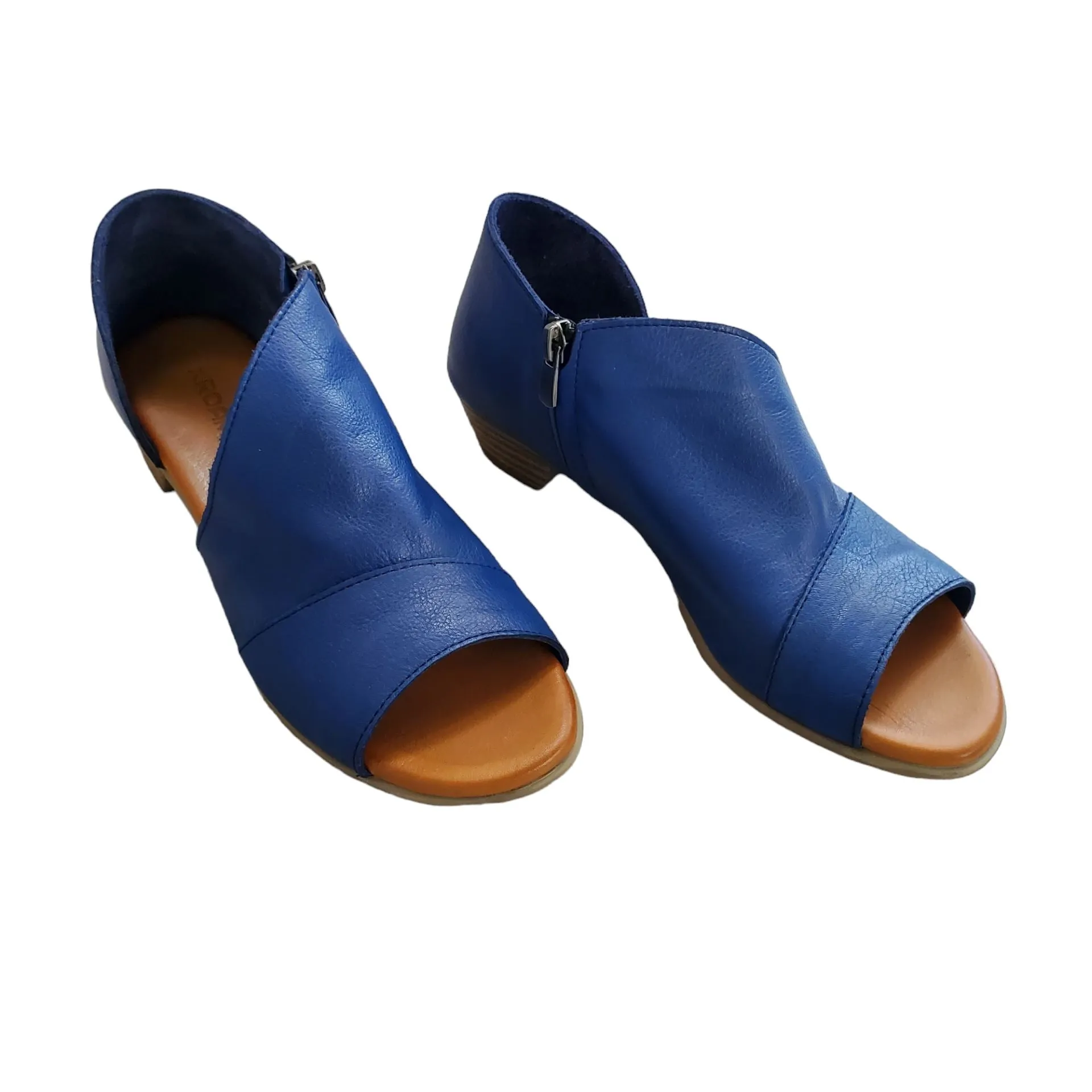 OPEN TOE SIDE DESIGN BLUE SANDAL