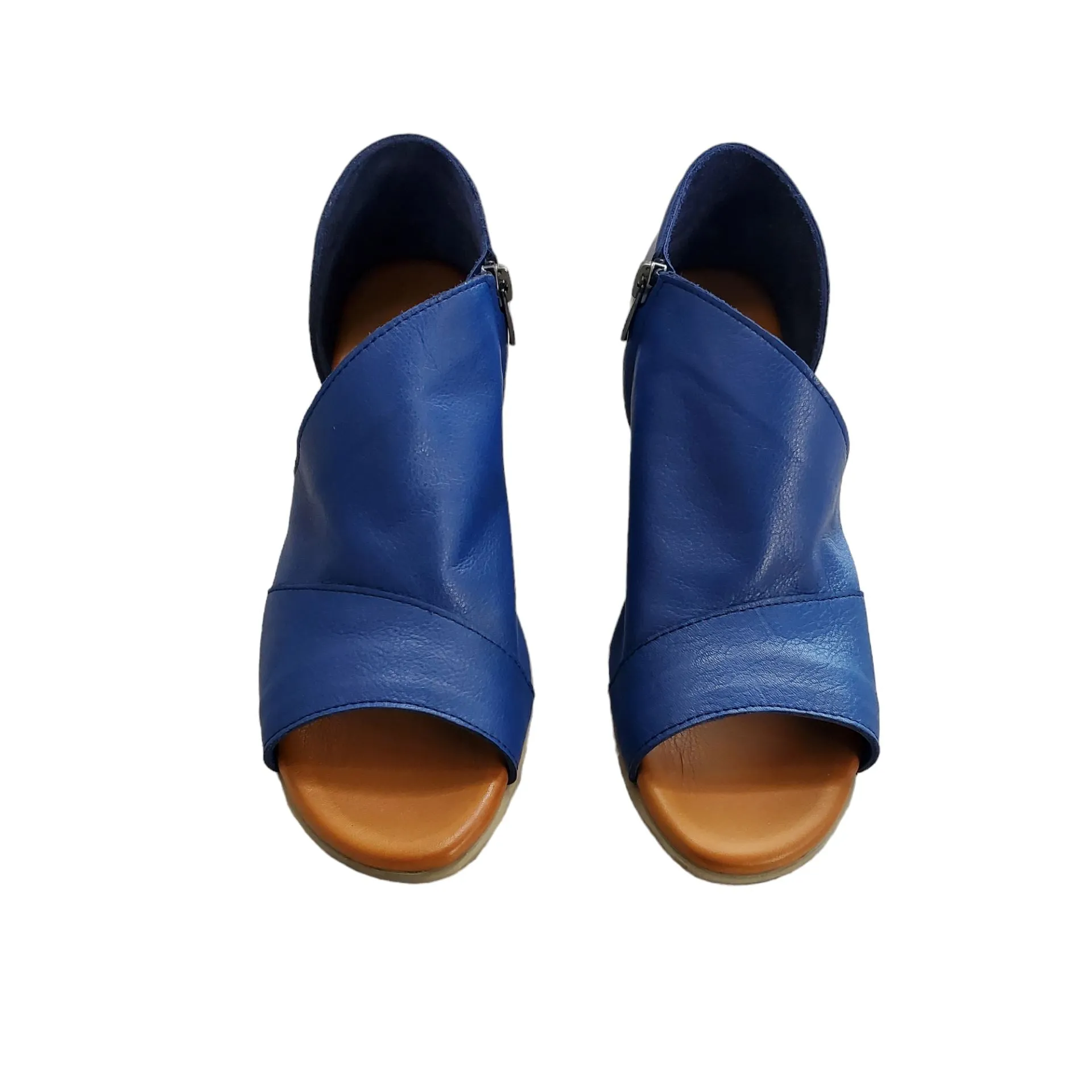 OPEN TOE SIDE DESIGN BLUE SANDAL