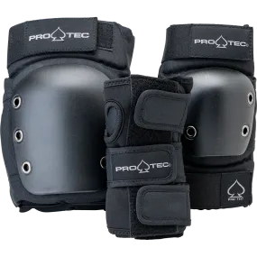 ProTec Street Gear Junior 3 Pack Open Back Combo Pads - Black