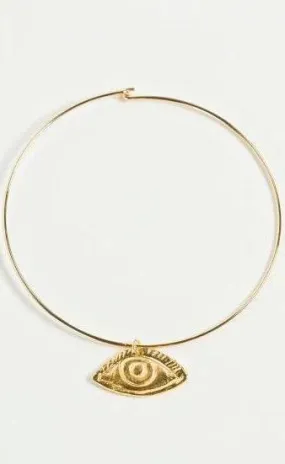 Protective Evil Eye Gold Choker