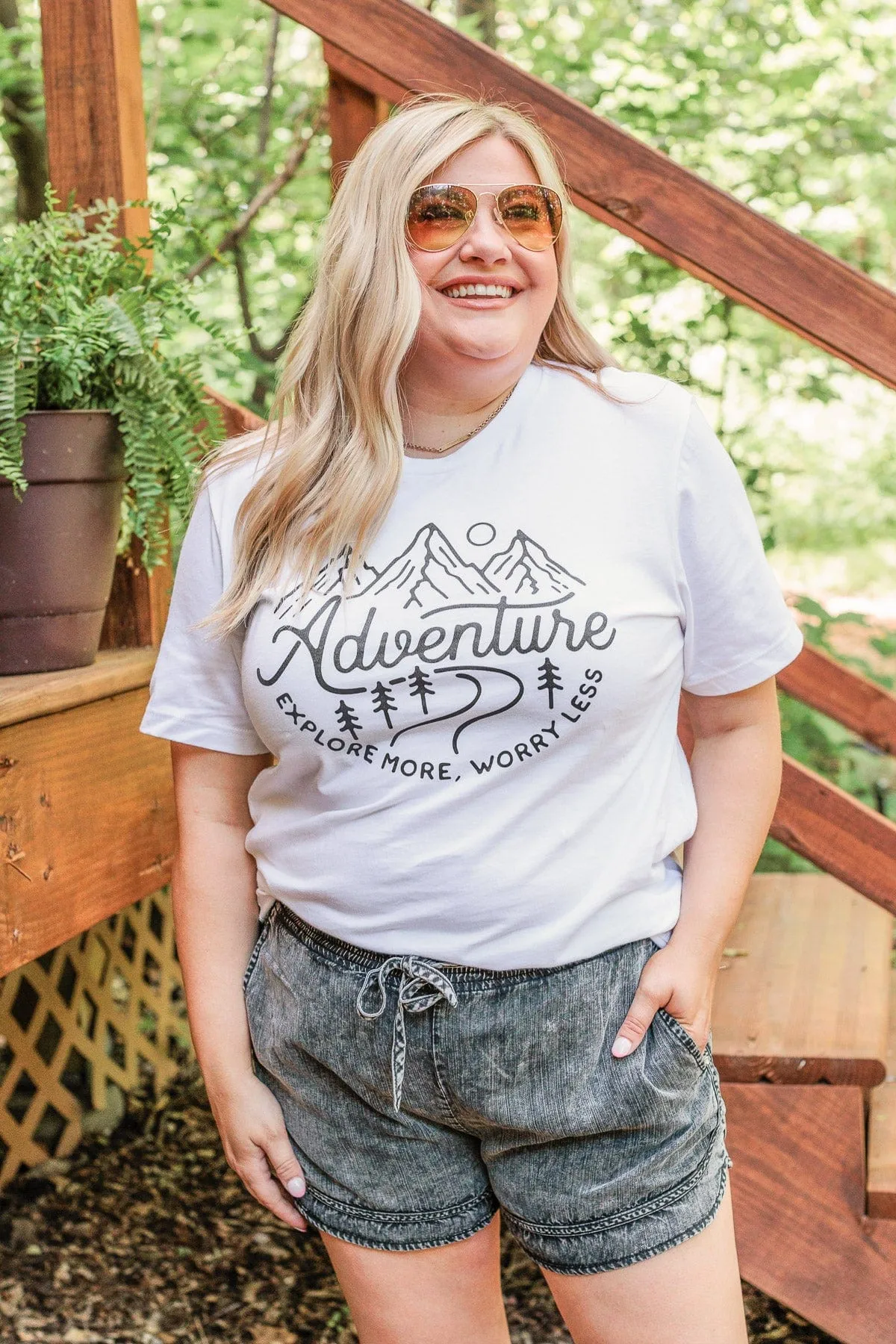 "Adventure Explore More" Graphic Tee- Ivory