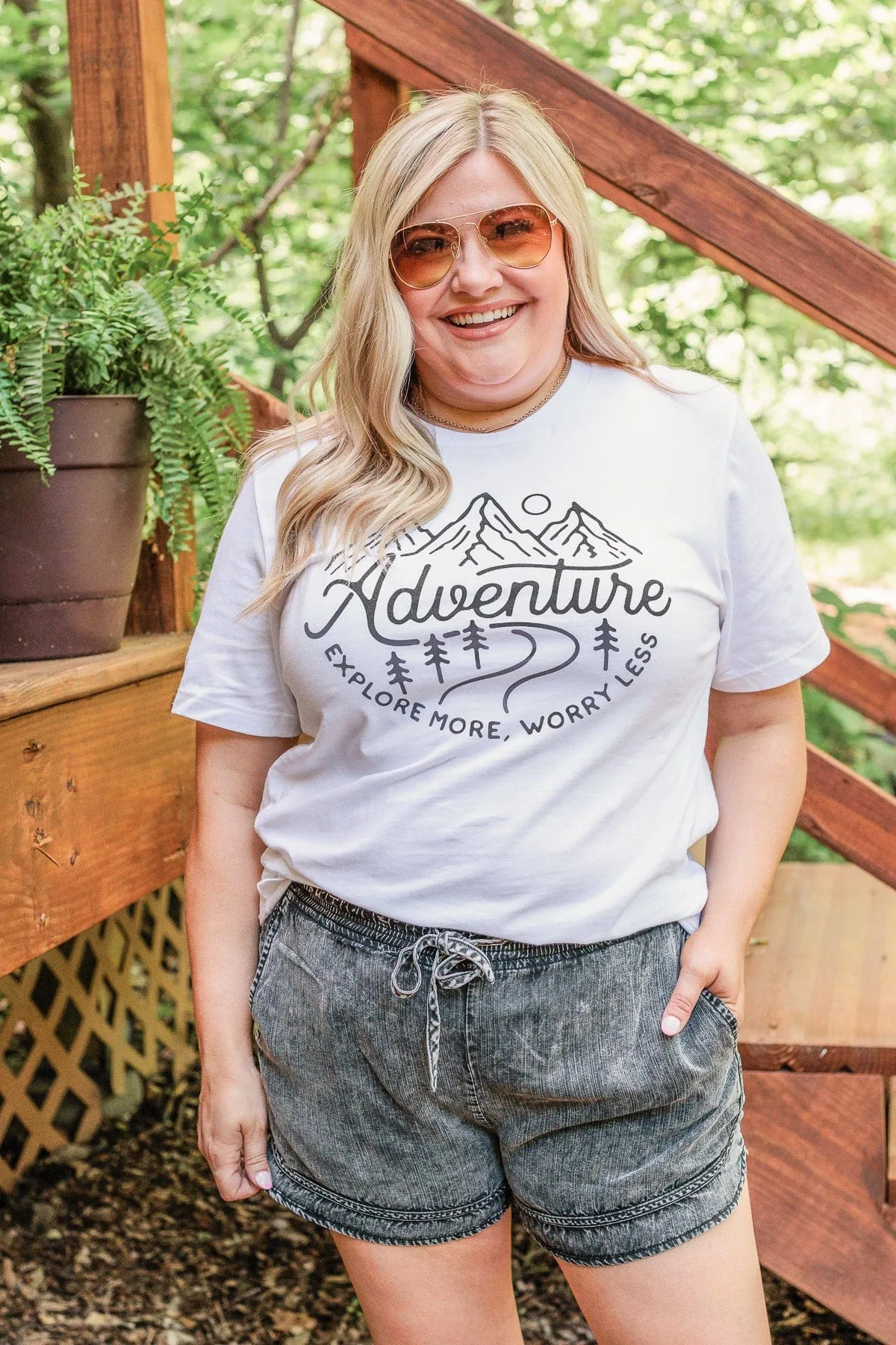 "Adventure Explore More" Graphic Tee- Ivory