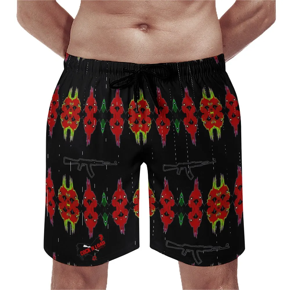 #rr1 Cocknload Rooster Men's casual beach shorts