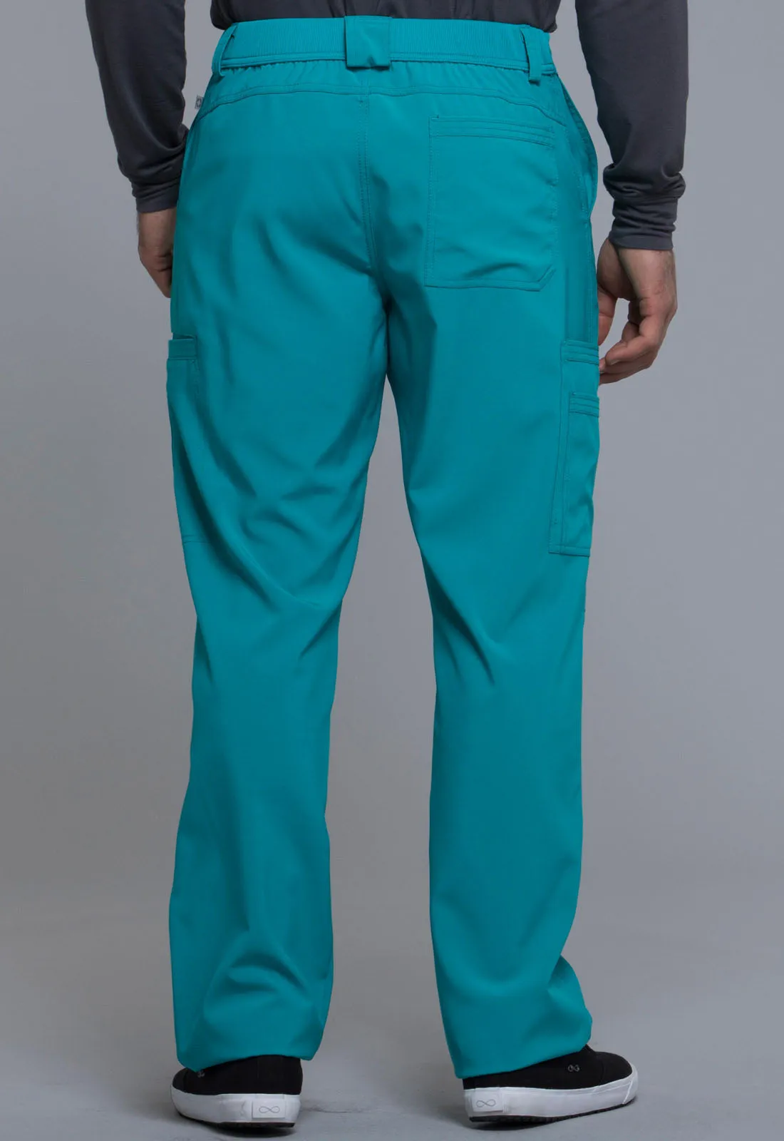 Scrub Pants - Cherokee Infinity Men's Fly Front Pant - Teal Blue, CK200A