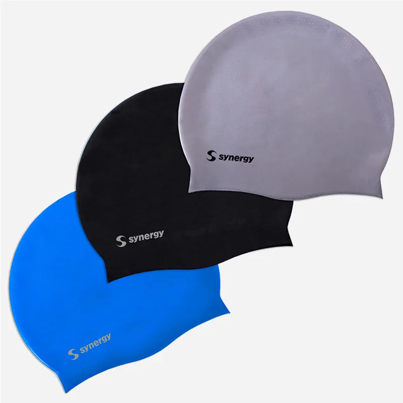 Silicone Swim Cap (3 Pack)