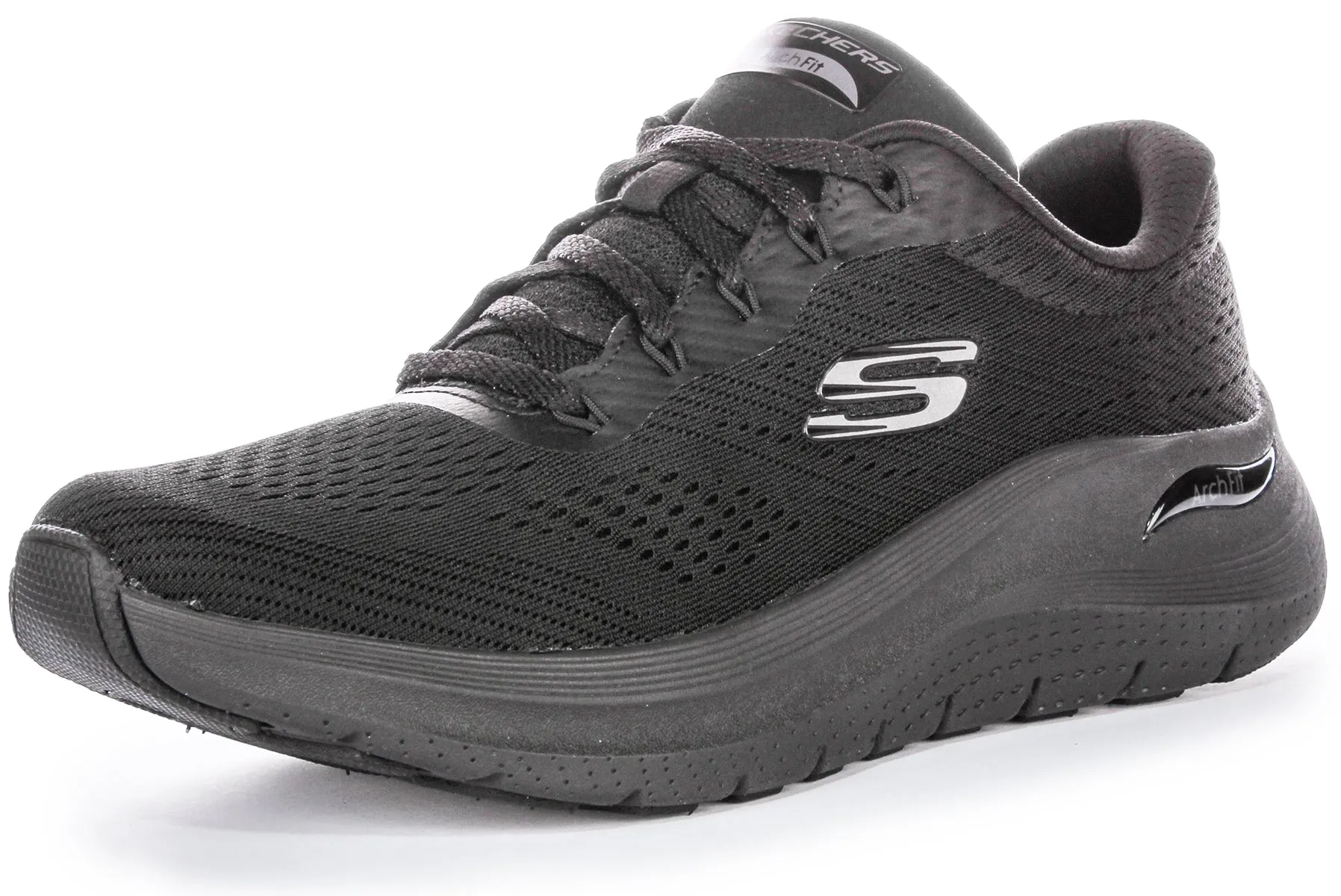 Skechers Arch Fit 2 Big Leaugue In All Black For Women