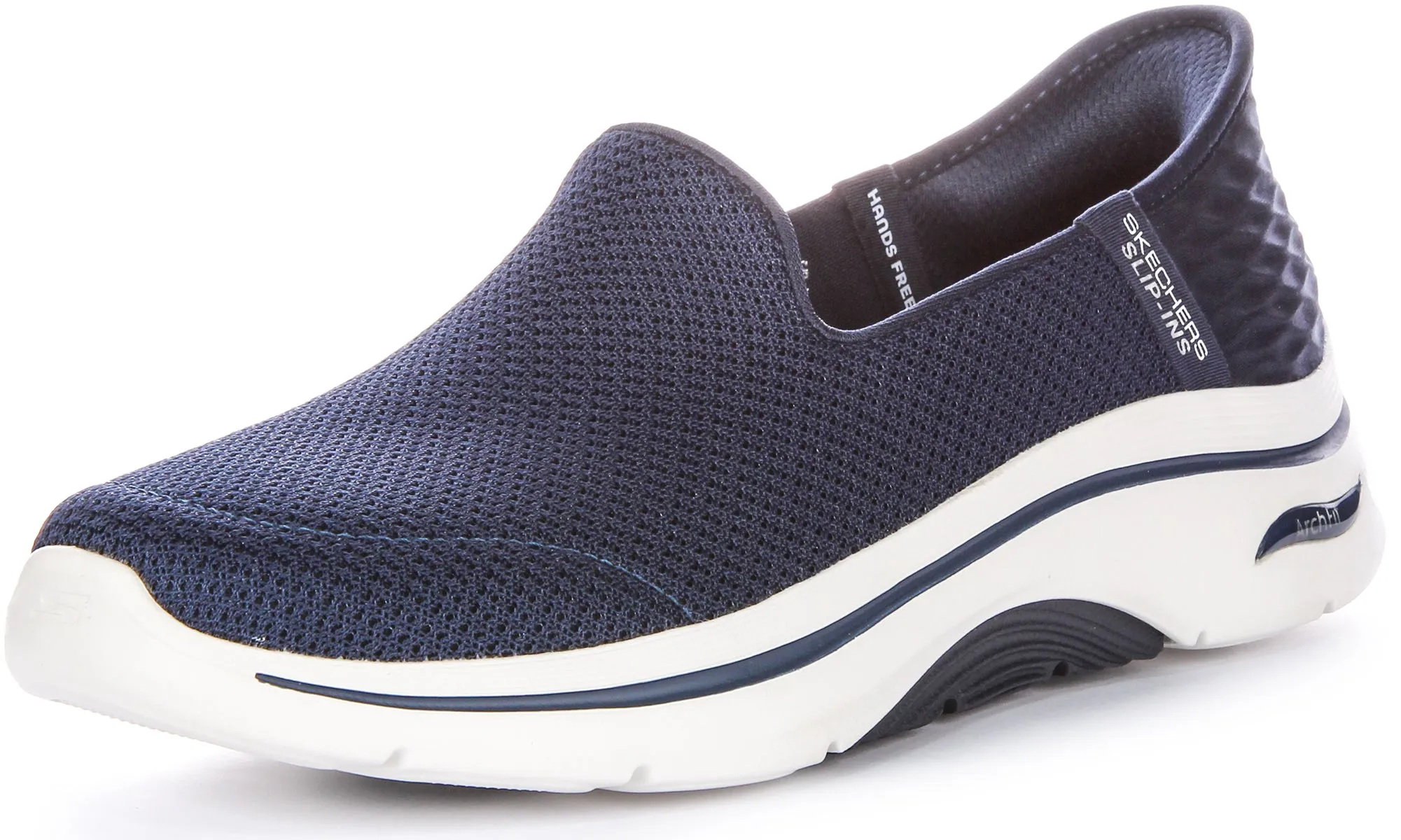 Skechers Go Walk Arch Fit In Navy White For Women