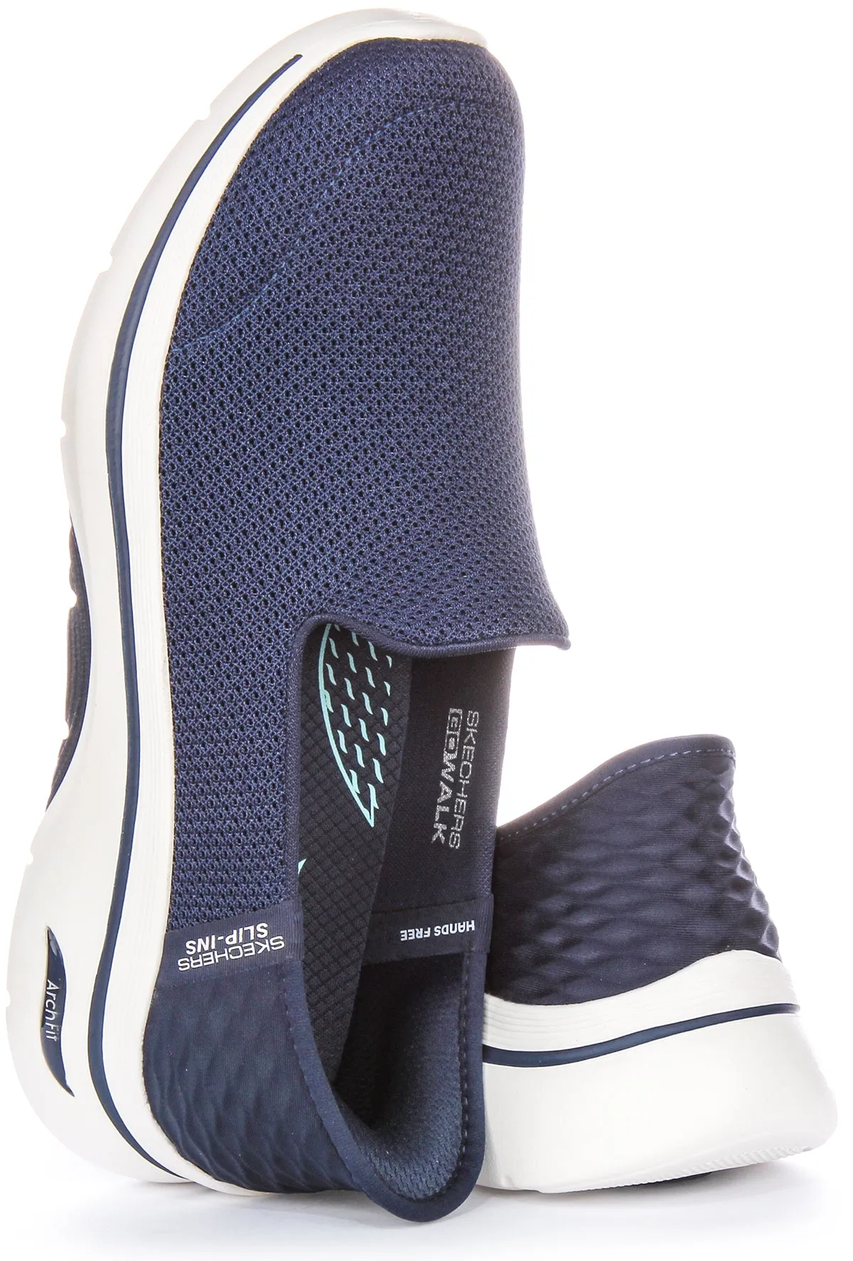 Skechers Go Walk Arch Fit In Navy White For Women