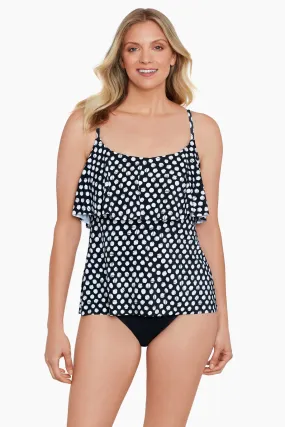 Spots Mastectomy Single Tier Tankini Top