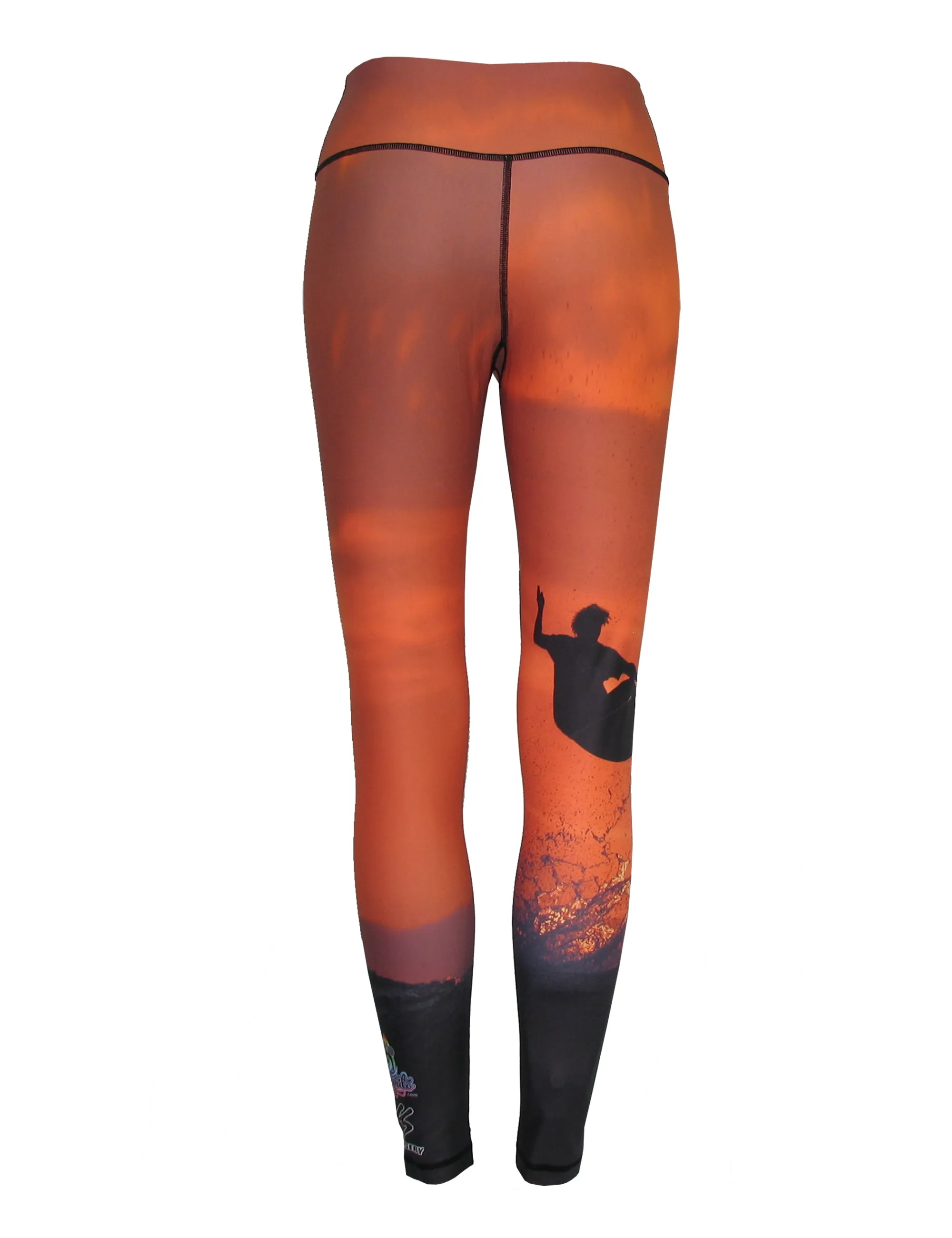 Sunset Surfer Ocean Print Patterned All Sport Leggings