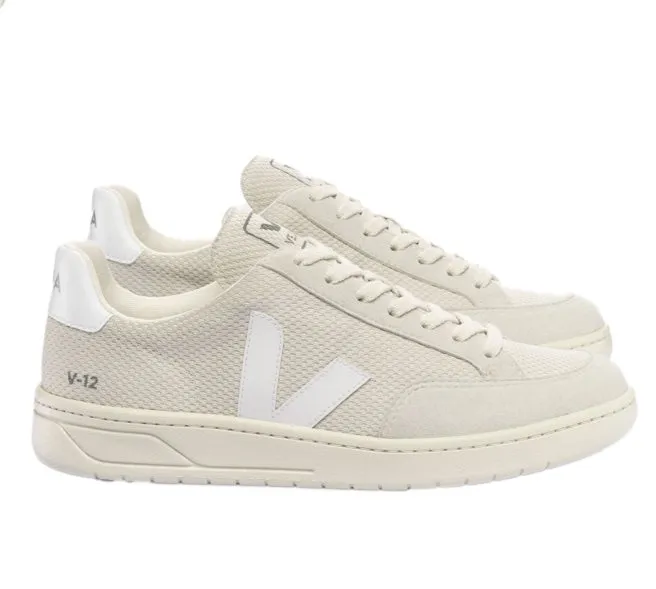 VEJA V-12 Alveomesh Natural white women