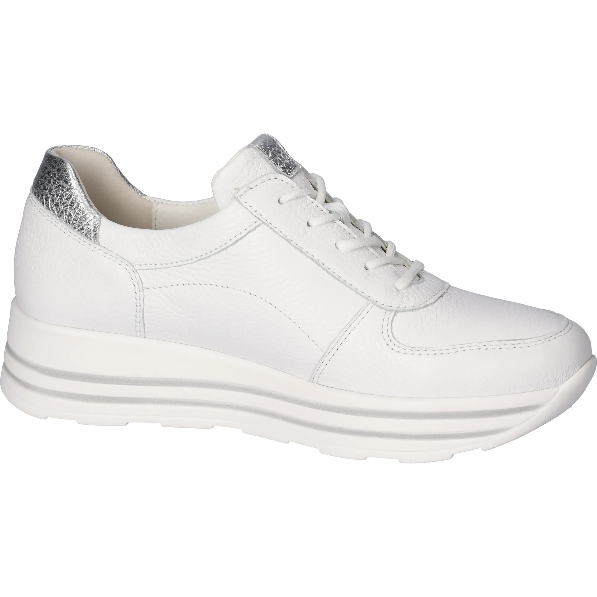 Waldlaufer H-Lana Womens Trainer - White/Silver