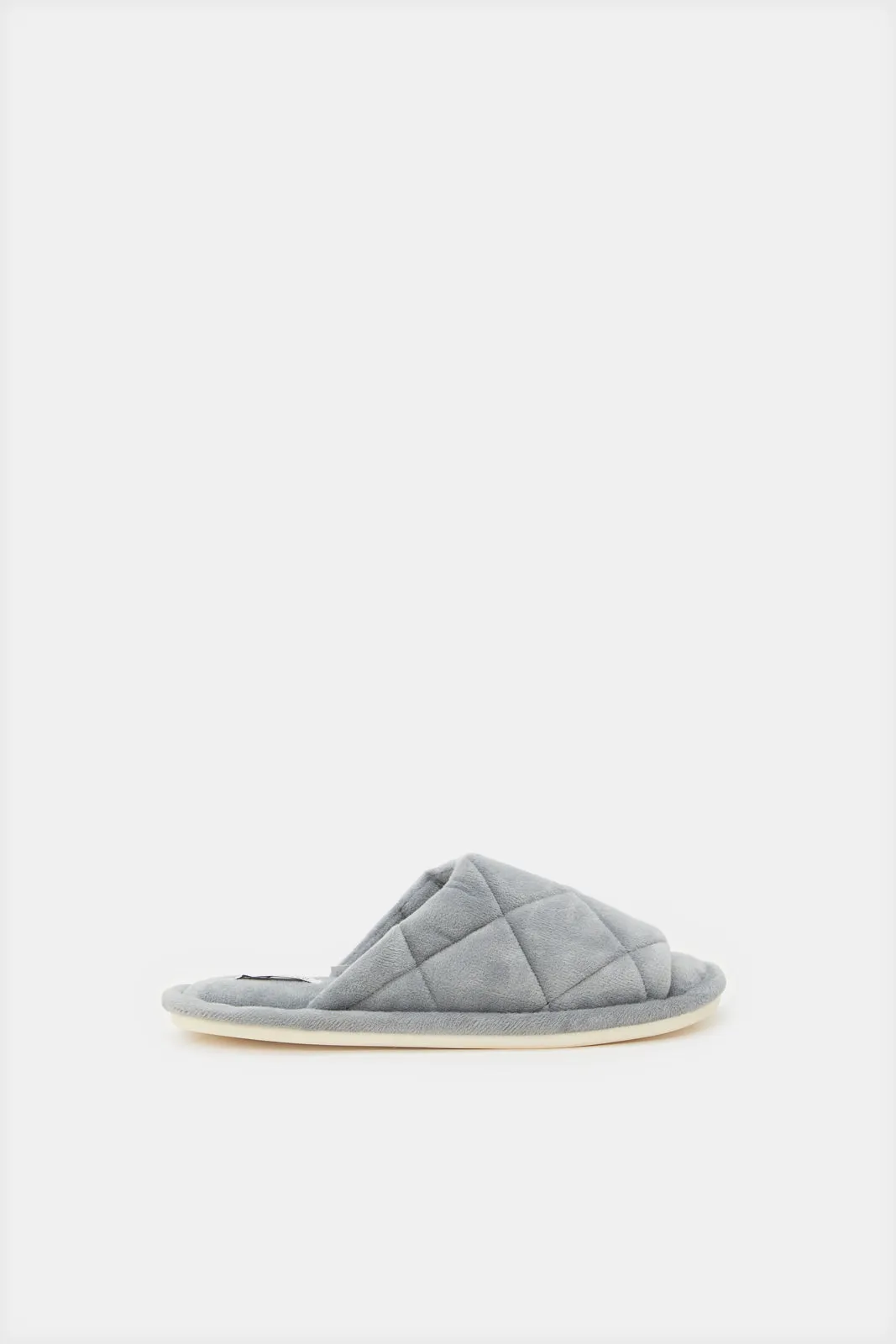 Women Grey Quilted Slipper